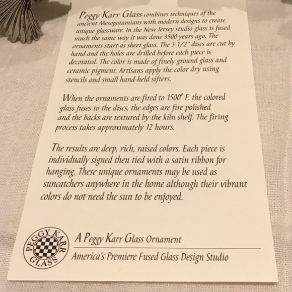 Vintage Rare Peggy Karr Glass Christmas Ornament - Picture 5 of 5